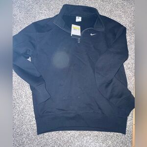 Nike Jacket Mens Small Gray Black Quarter Zip Performance‎ Dri-Fit Athleisure